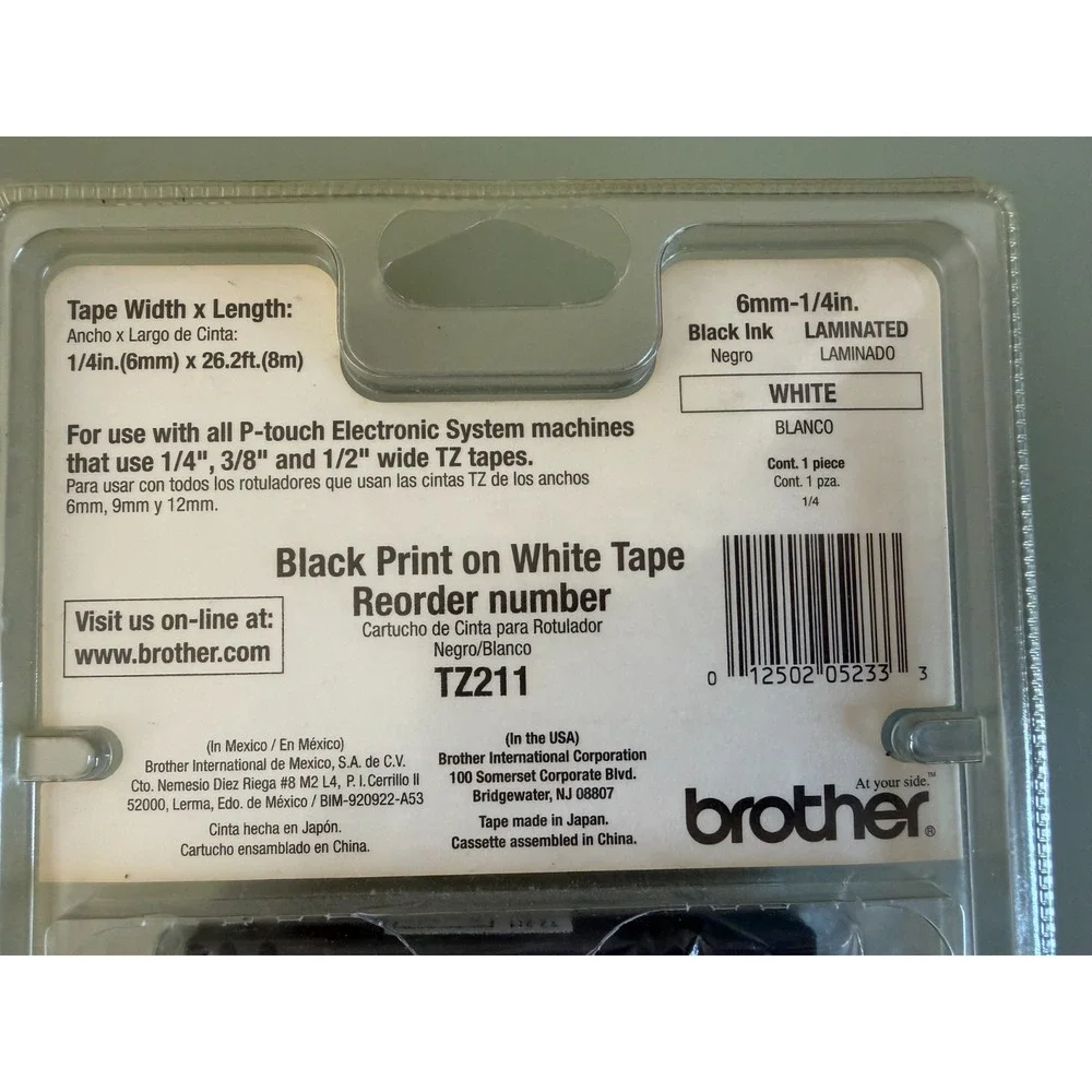 Vintage‎ Sealed Brother Genuine Black on White 1/4